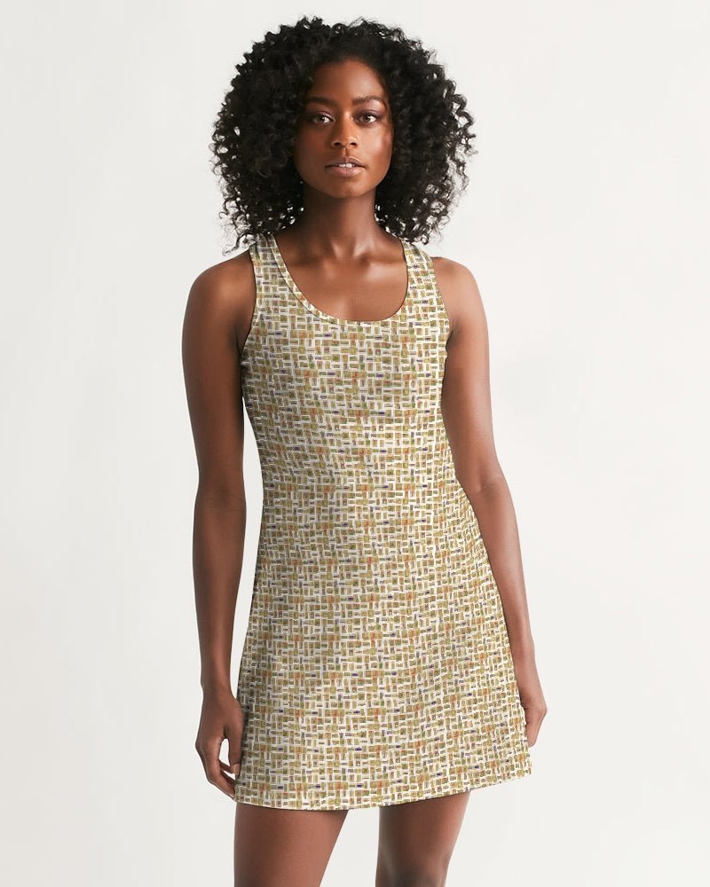 Nubia Racerback Dress (White) (6 Colors Available) - Conscious Apparel Store