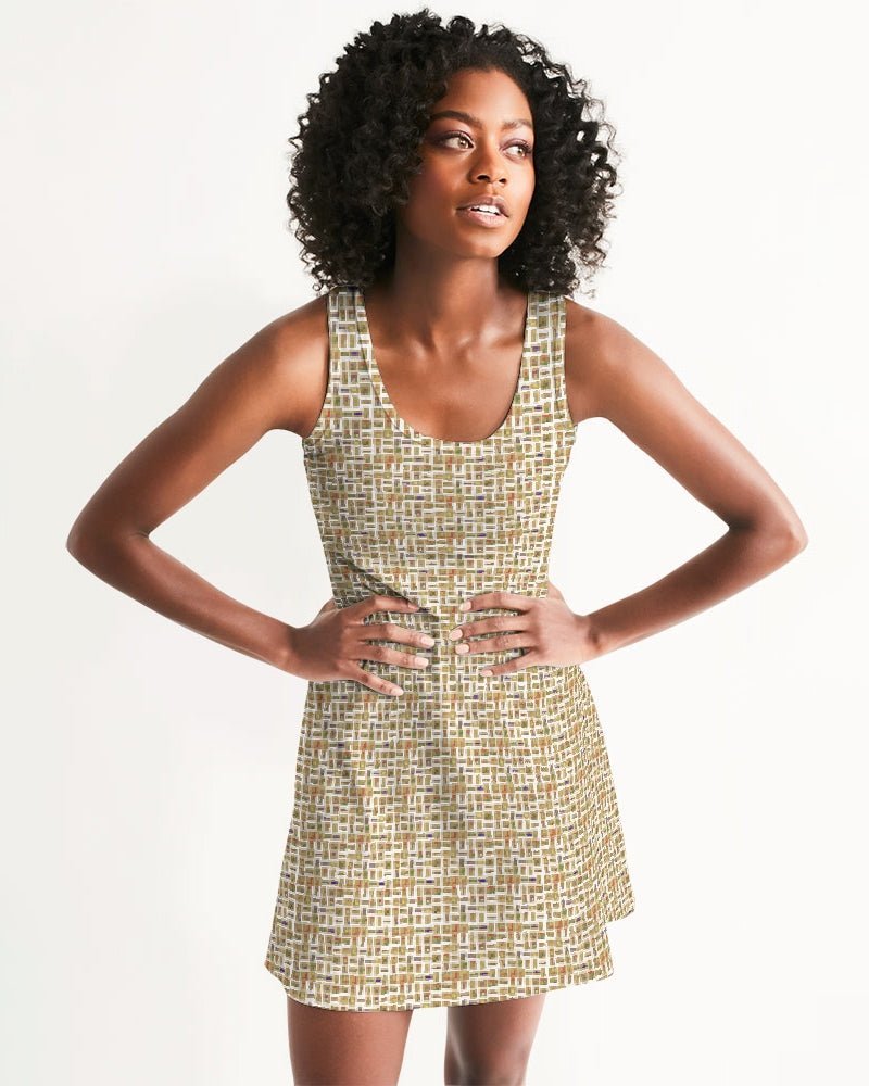 Nubia Racerback Dress (White) (6 Colors Available) - Conscious Apparel Store