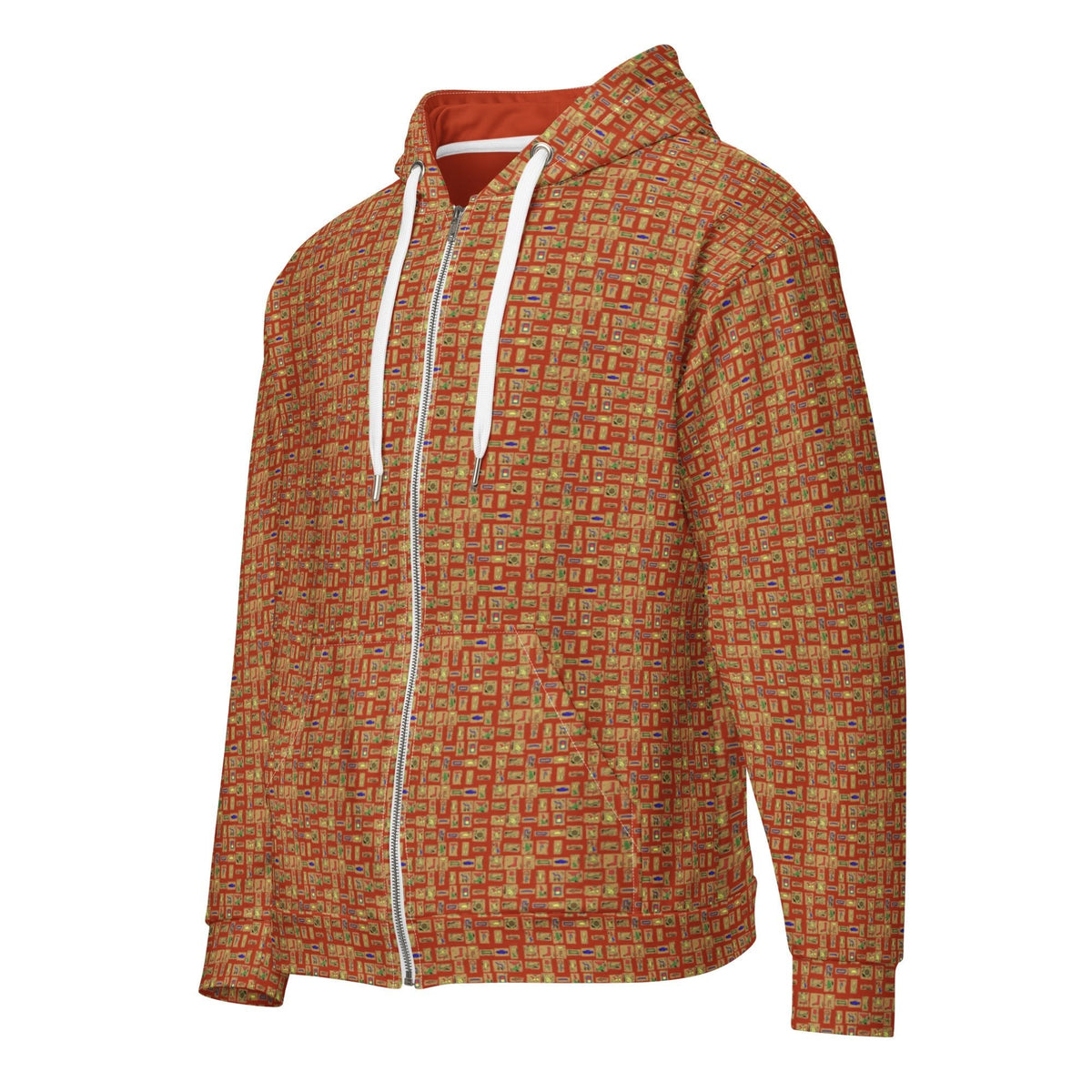 Nubia (Red-Rust) Unisex zip hoodie (6Colors Available) - Conscious Apparel Store
