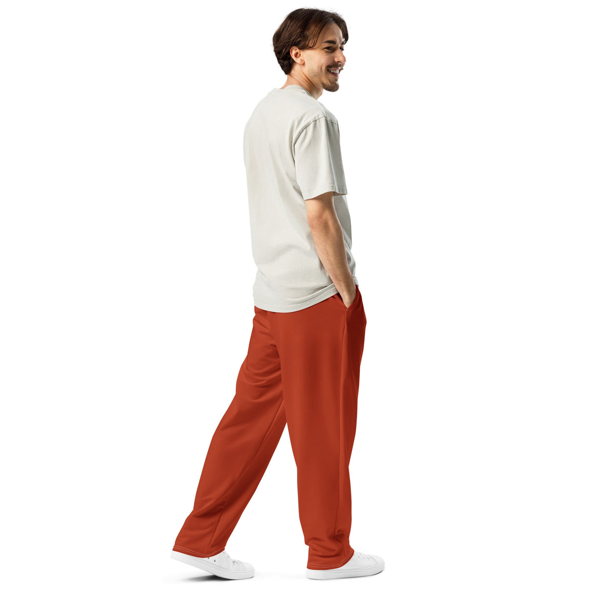 Nubia Red-Rust Wide-leg joggers - Conscious Apparel Store