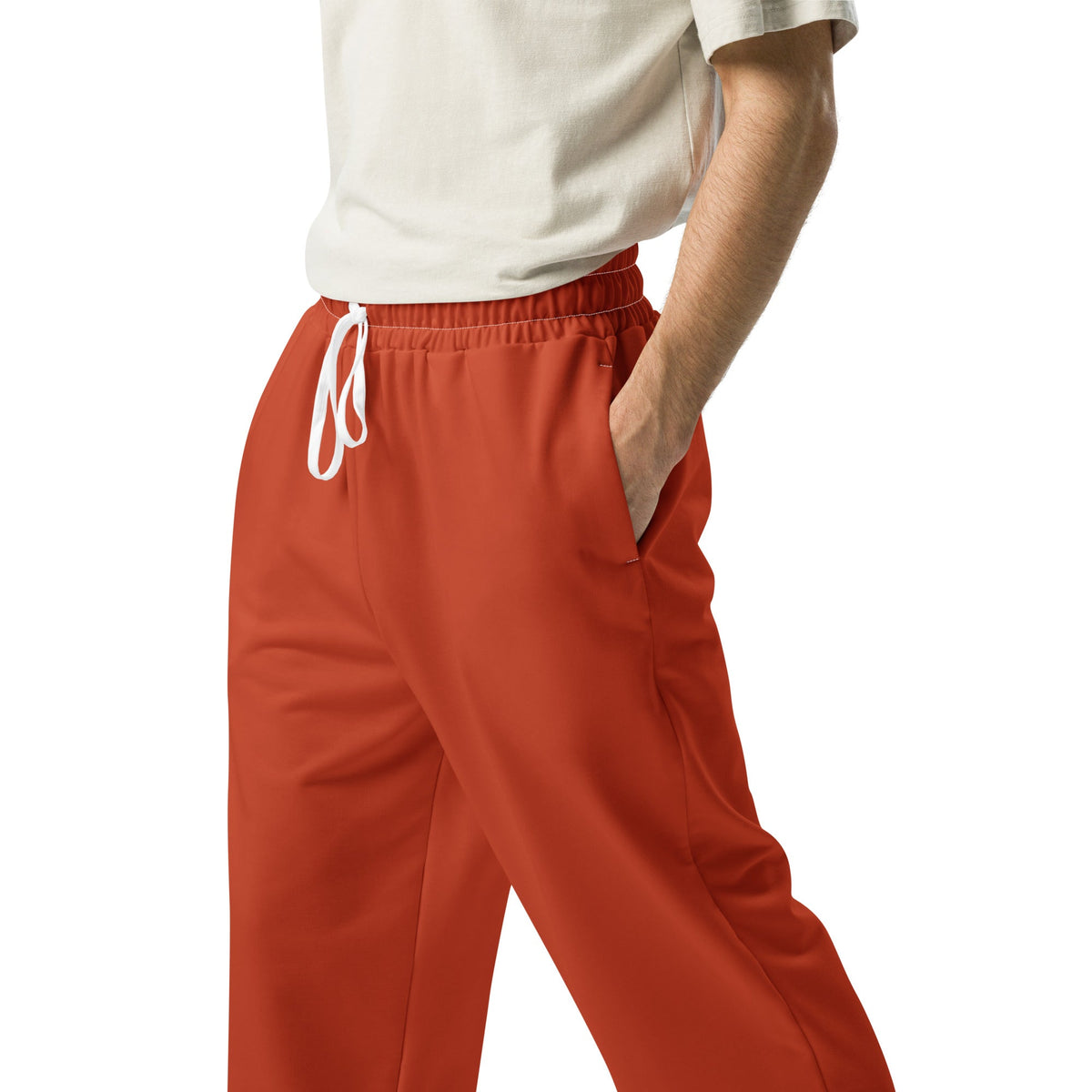 Nubia Red-Rust Wide-leg joggers - Conscious Apparel Store