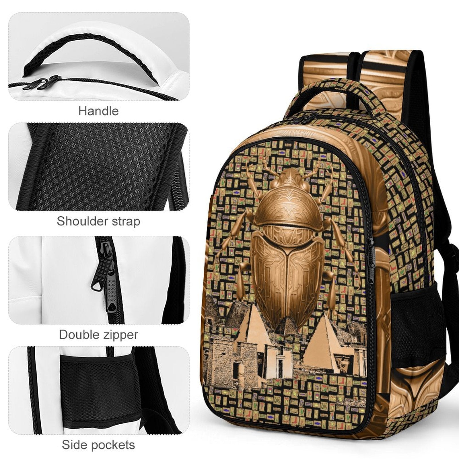 Nubia Scarab Casual Backpack (Black) (6 Colors Available) - Conscious Apparel Store