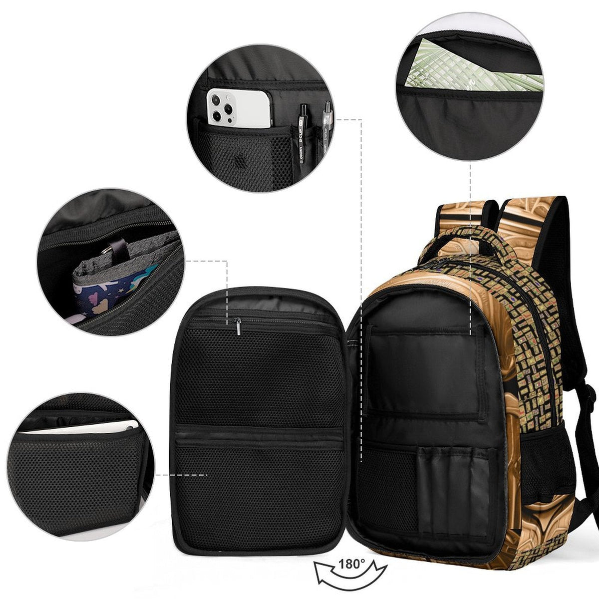 Nubia Scarab Casual Backpack (Black) (6 Colors Available) - Conscious Apparel Store