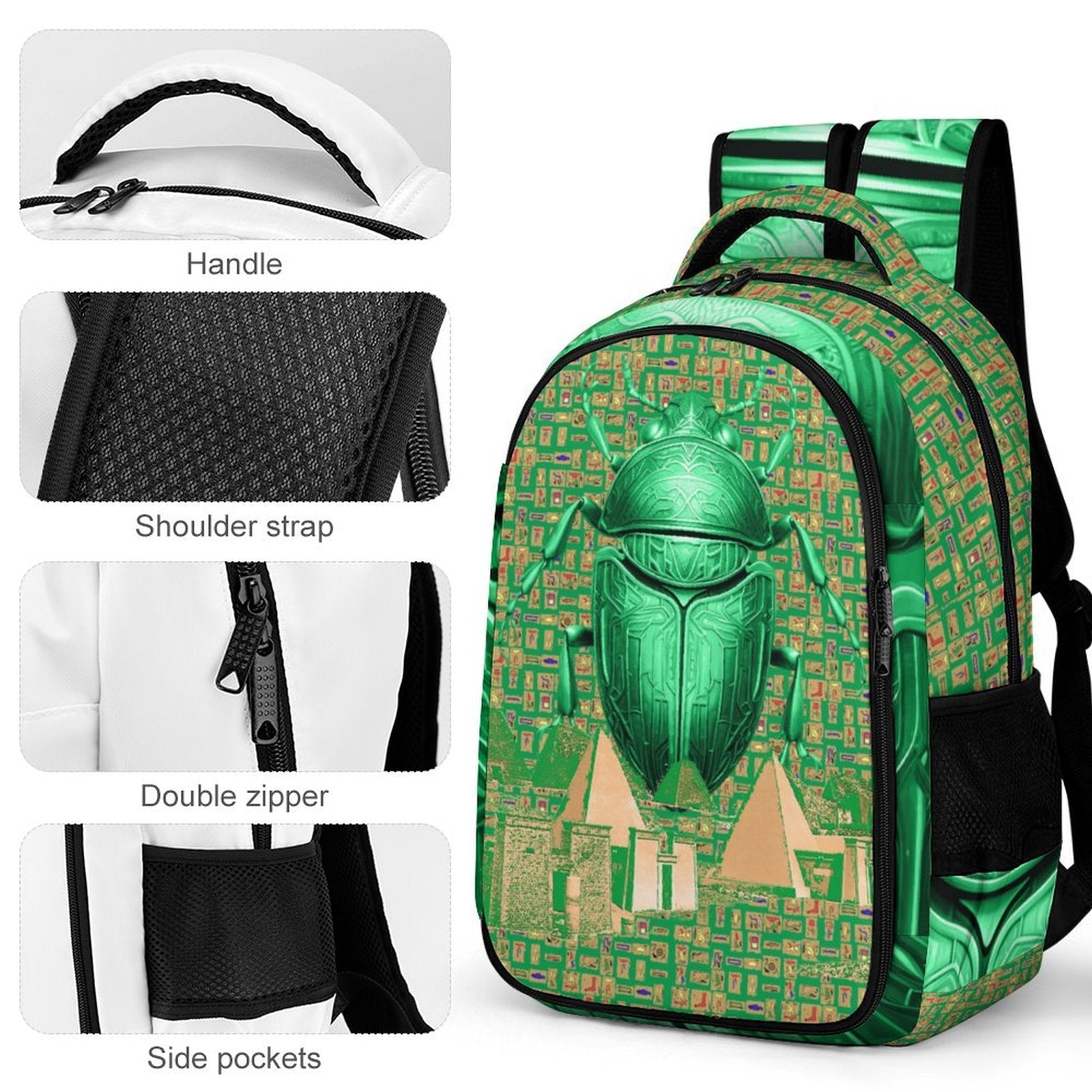 Nubia Scarab Casual Backpack (Green) (6 Colors Available) - Conscious Apparel Store