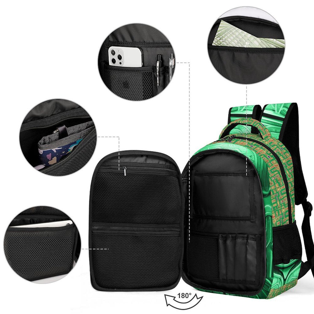Nubia Scarab Casual Backpack (Green) (6 Colors Available) - Conscious Apparel Store
