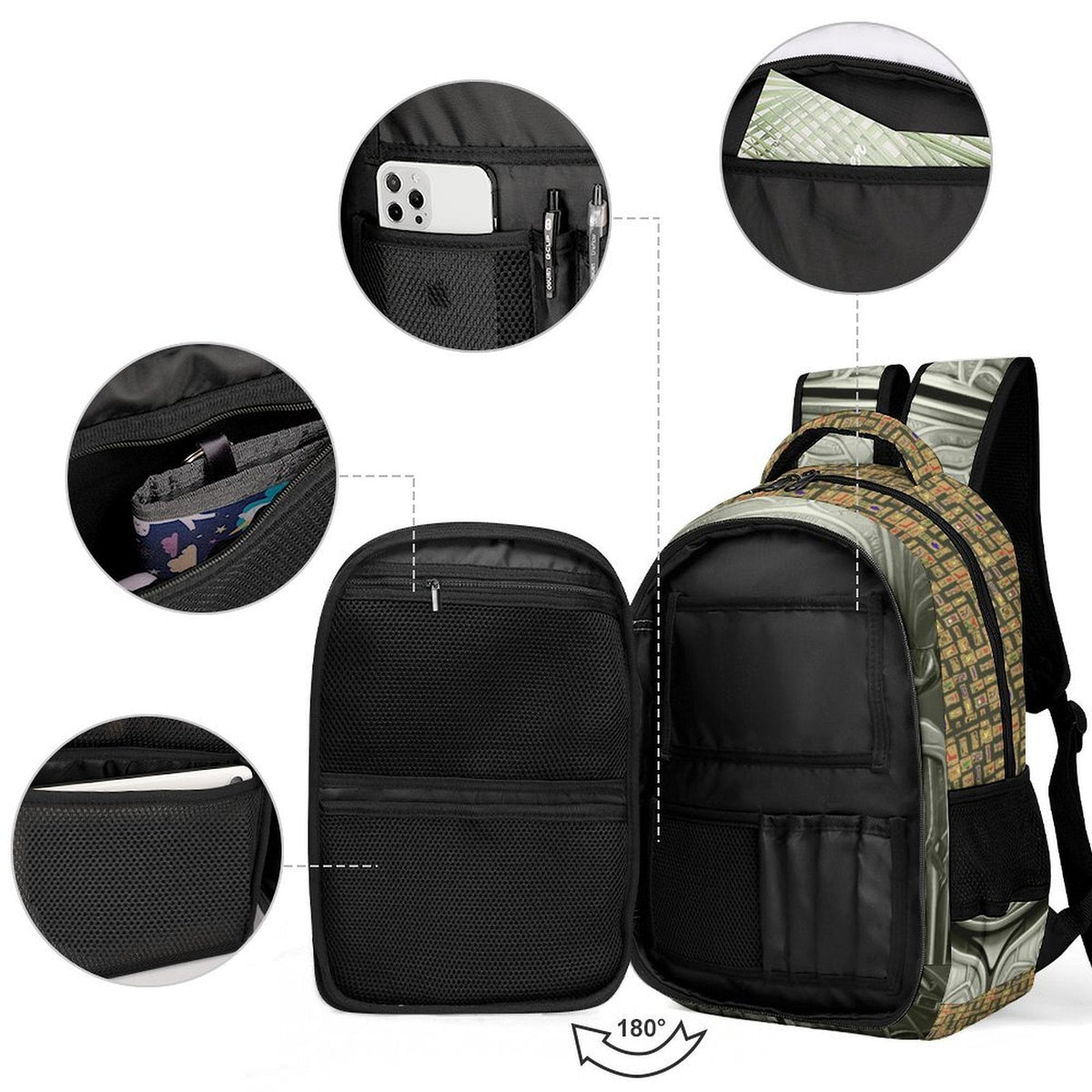 Nubia Scarab Casual Backpack (Olive) (6 Colors Available) - Conscious Apparel Store
