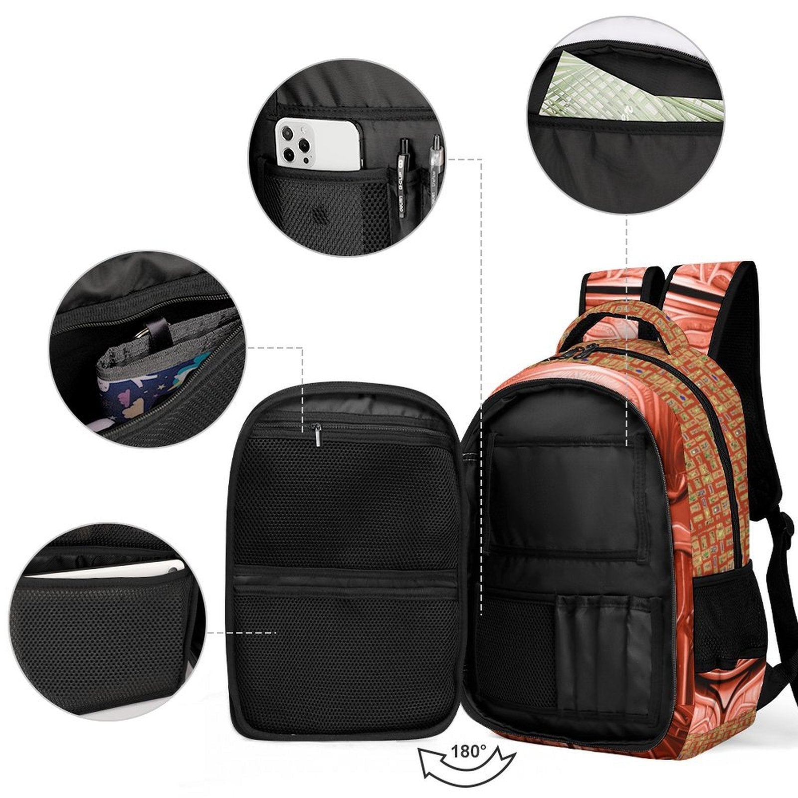 Nubia Scarab Casual Backpack (Red-Rust) (6 Colors Available) - Conscious Apparel Store