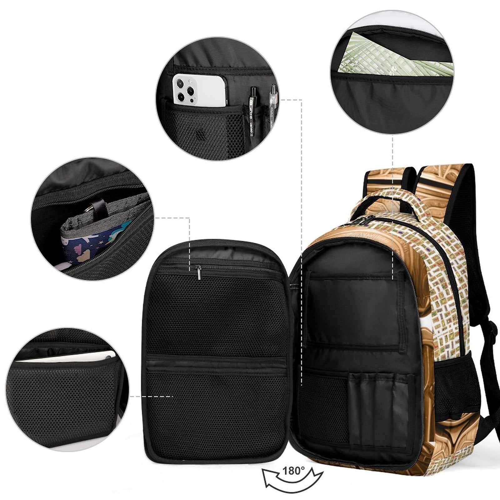 Nubia Scarab Casual Backpack (White) (6 Colors Available) - Conscious Apparel Store