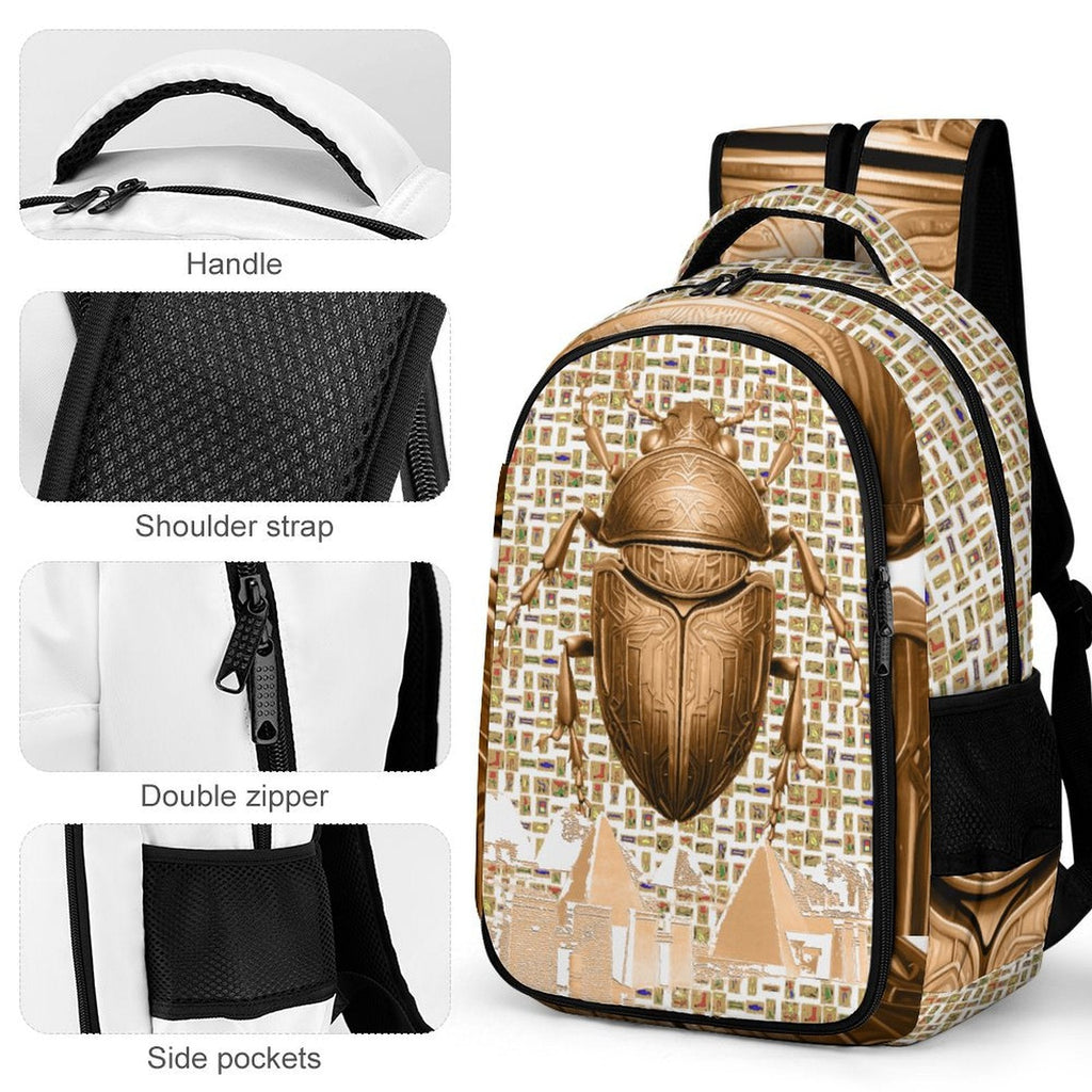 Nubia Scarab Casual Backpack (White) (6 Colors Available) - Conscious Apparel Store
