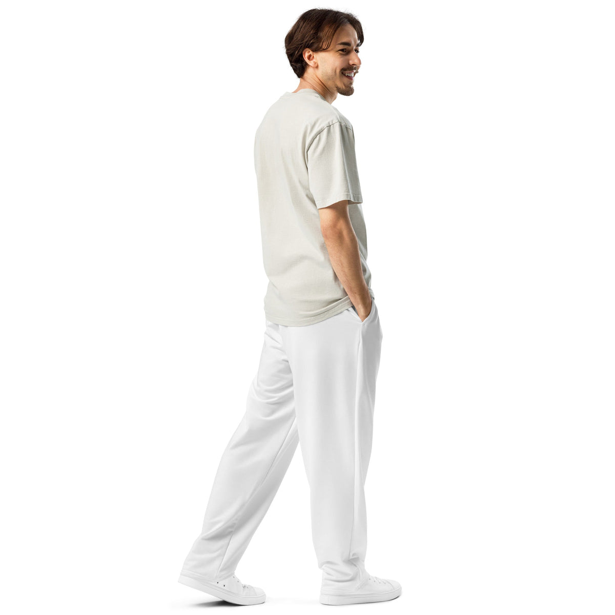 Nubia White Wide-leg joggers - Conscious Apparel Store