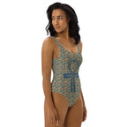 Nubian Ankh Cross (Blue) One-Piece Swimsuit (6 Colors Available) - Conscious Apparel Store