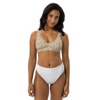 Nubian Ankh Cross high-waisted bikini (White)(6 Colors Available) - Conscious Apparel Store