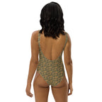 Nubian Ankh Cross (Olive) One-Piece Swimsuit (6 Colors Available) - Conscious Apparel Store