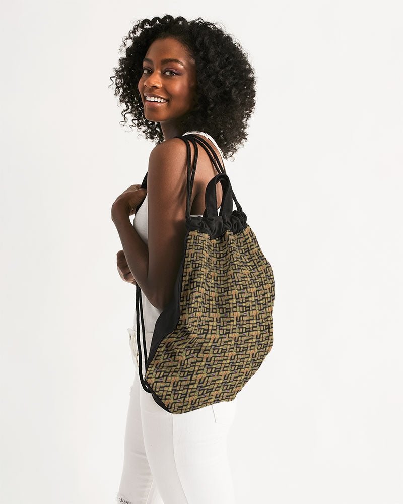Nubian (Black) Canvas Drawstring Bag (6 Colors Available) - Conscious Apparel Store