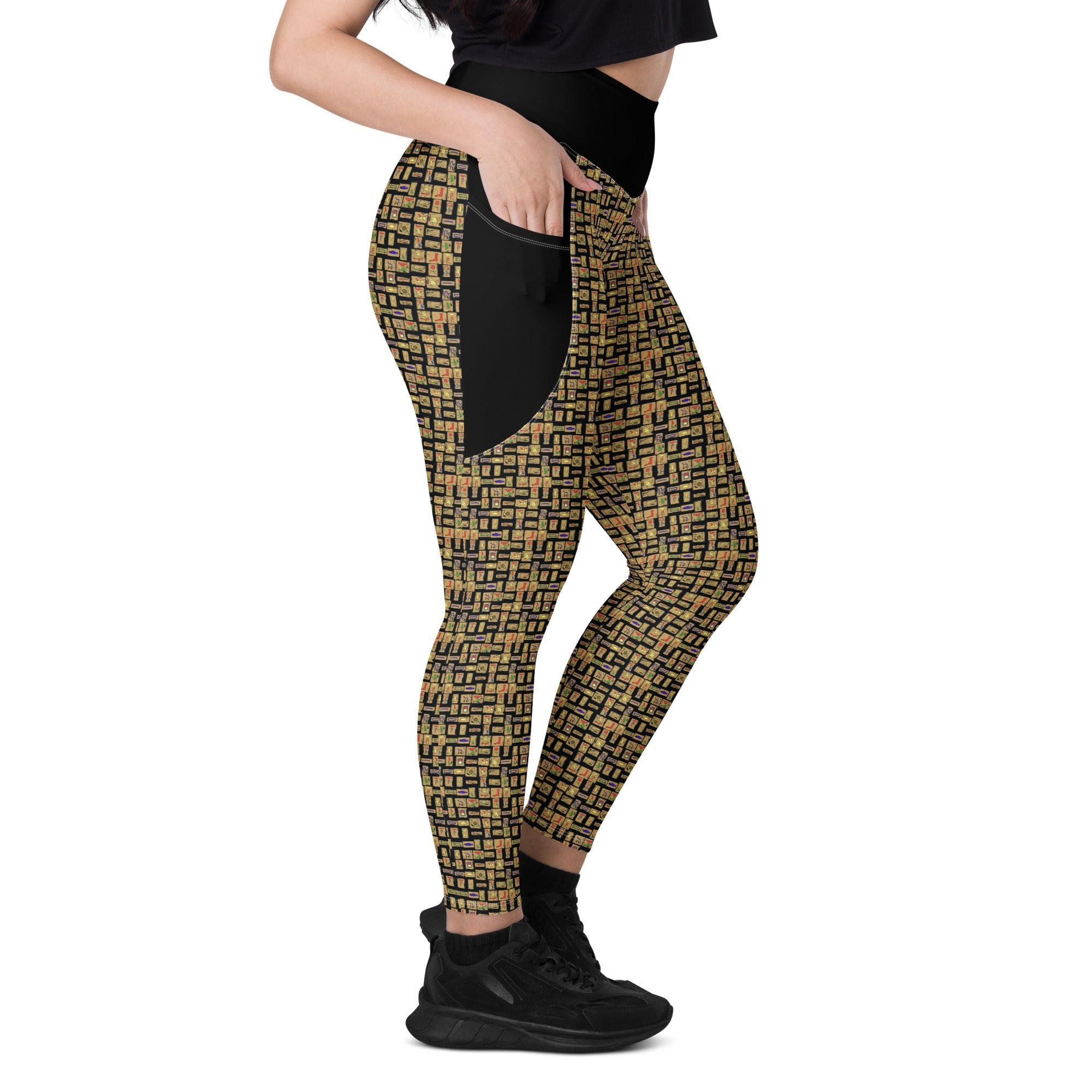 Nubian (Black) Leggings with pockets (6 Colors Available) - Conscious Apparel Store