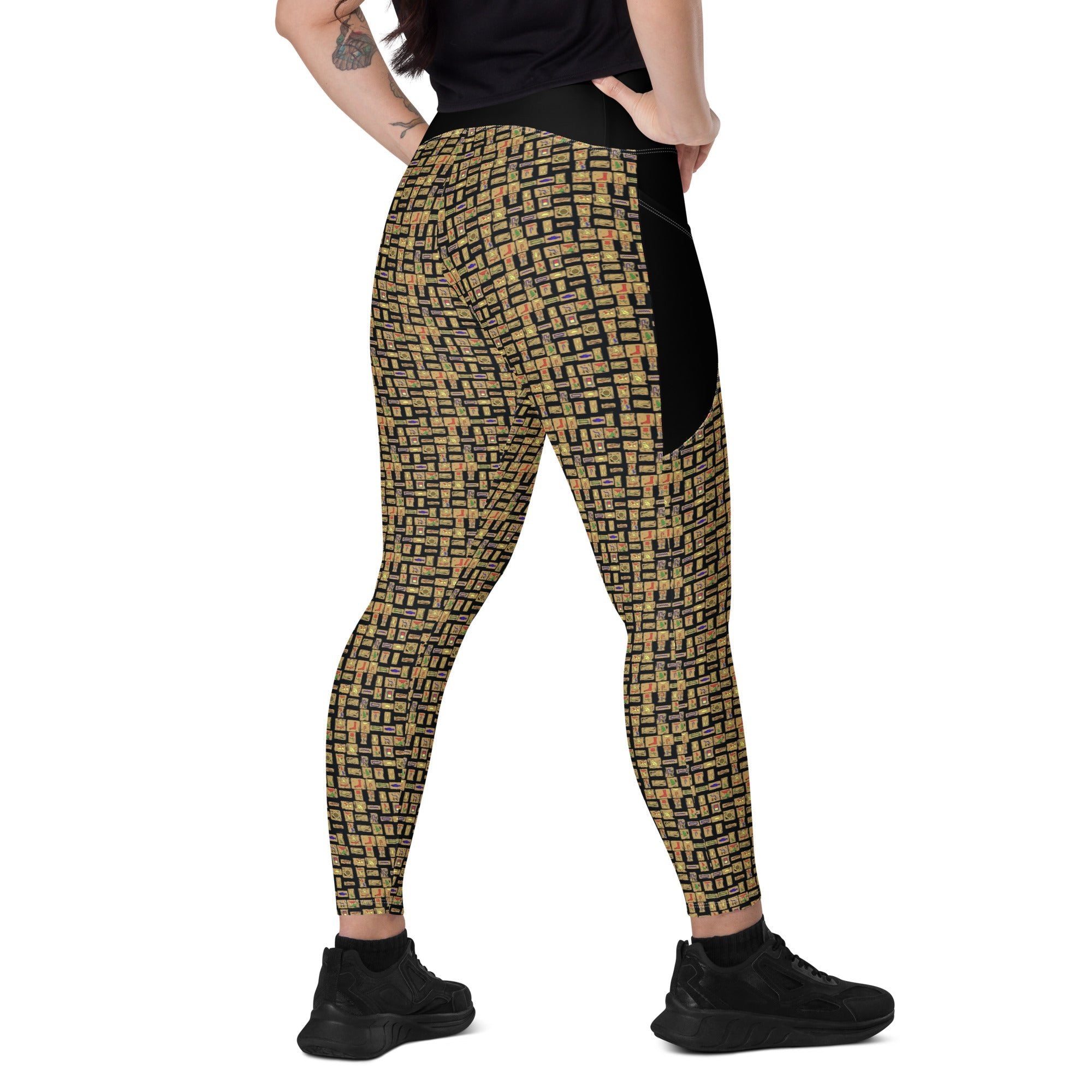 Nubian (Black) Leggings with pockets (6 Colors Available) - Conscious Apparel Store
