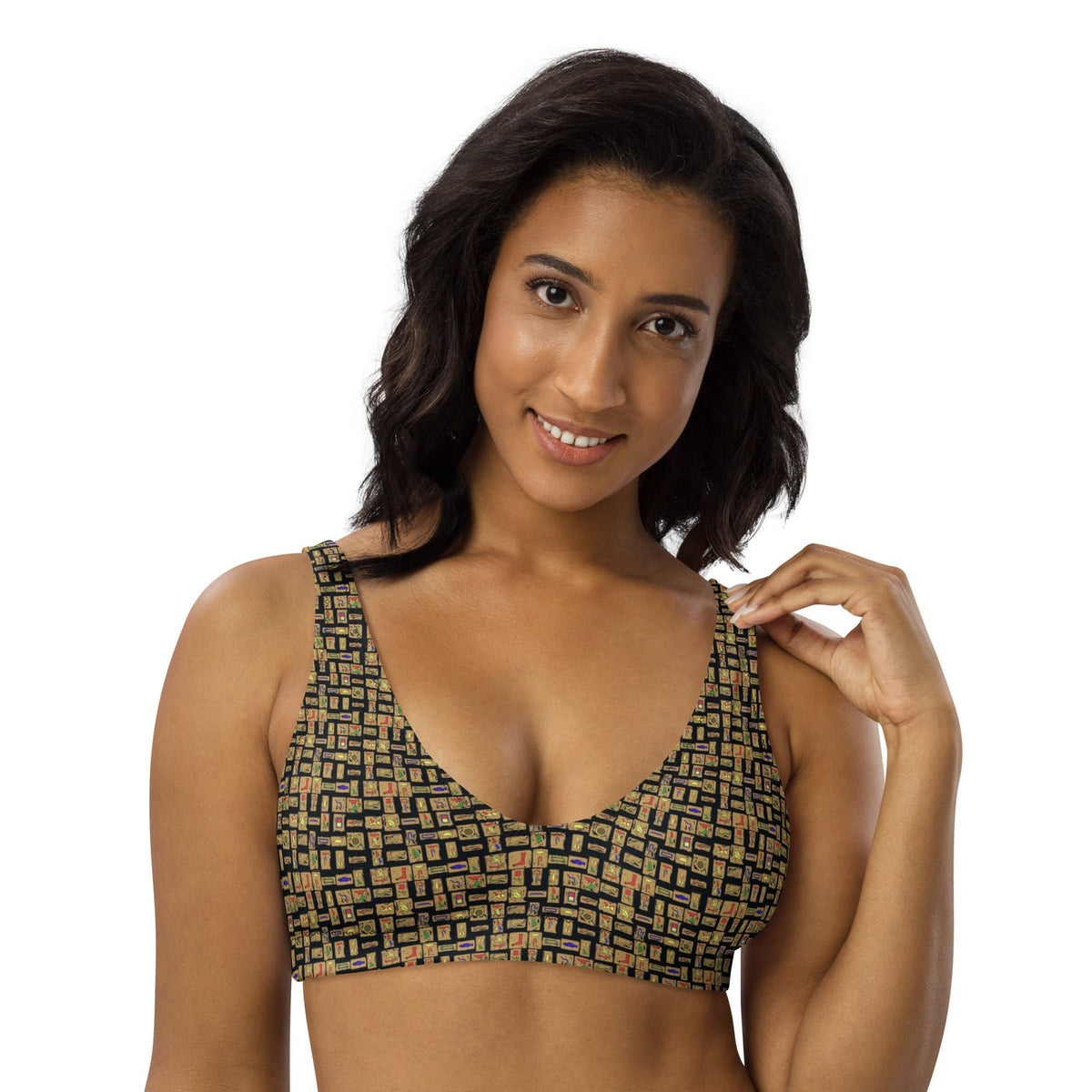 Nubian (Black) padded bikini top (6 Colors Available) - Conscious Apparel Store