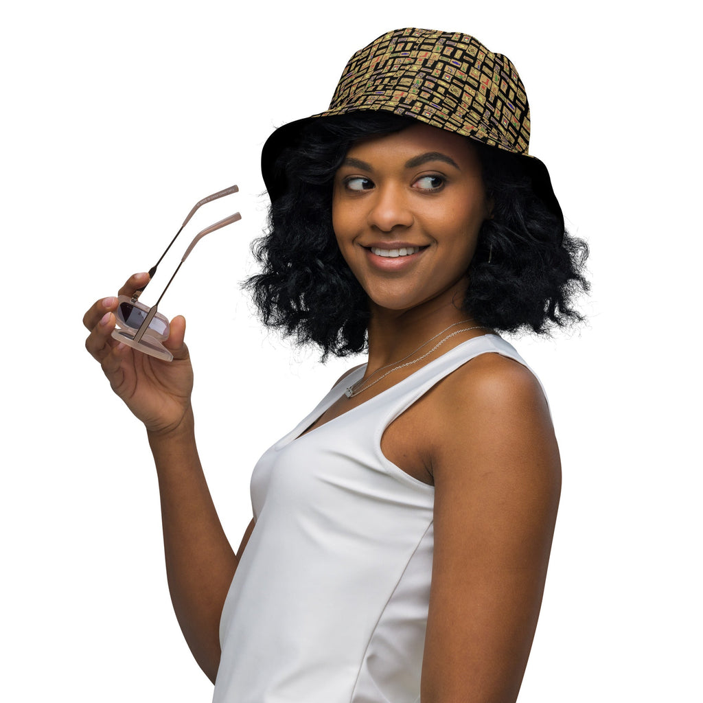 Nubian (Black) Reversible bucket hat (6 Colors Available) - Conscious Apparel Store
