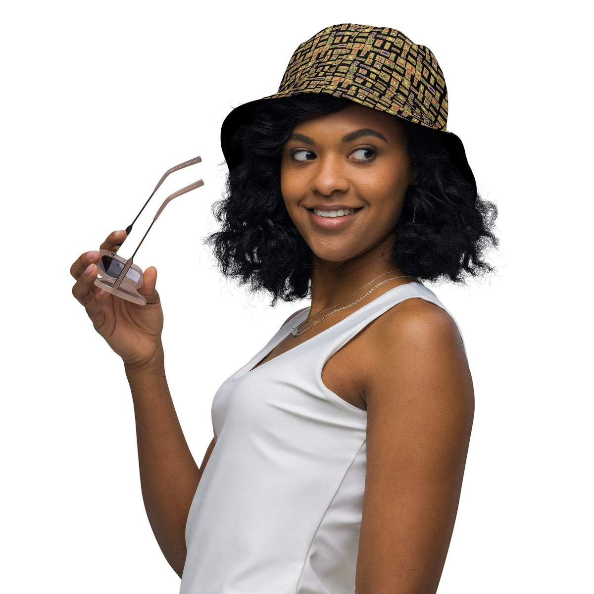 Nubian (Black) Reversible bucket hat (6 Colors Available) - Conscious Apparel Store