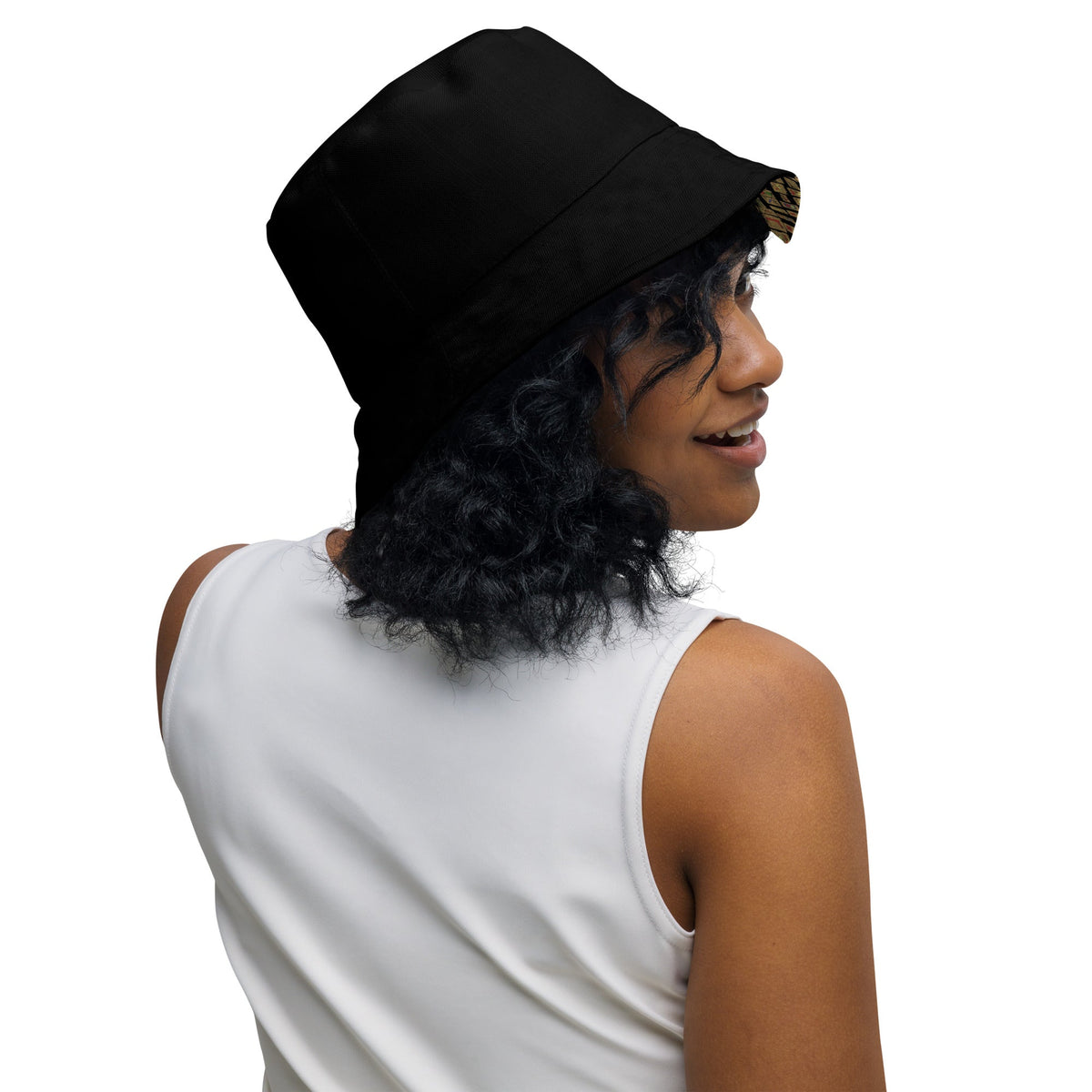 Nubian (Black) Reversible bucket hat (6 Colors Available) - Conscious Apparel Store
