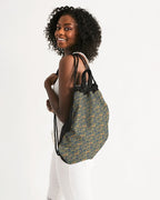 Nubian (Blue) Canvas Drawstring Bag (6 Colors Available) - Conscious Apparel Store