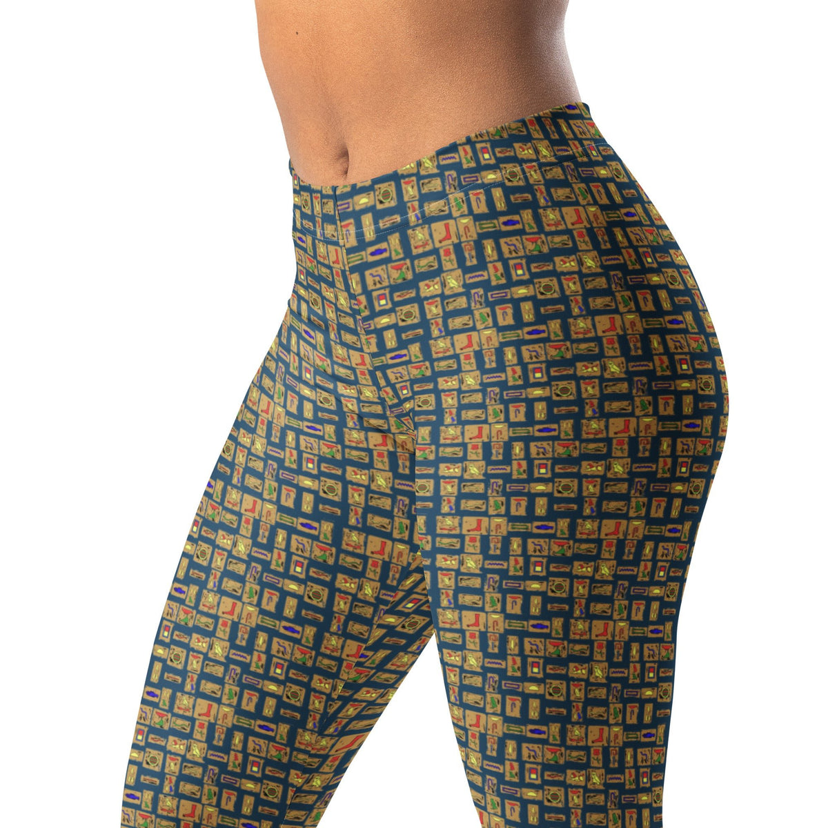 Nubian (Blue) Leggings (6 Colors Available) - Conscious Apparel Store