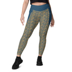Nubian (Blue) Leggings with pockets (6 Colors Available) - Conscious Apparel Store