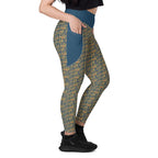 Nubian (Blue) Leggings with pockets (6 Colors Available) - Conscious Apparel Store
