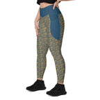 Nubian (Blue) Leggings with pockets (6 Colors Available) - Conscious Apparel Store