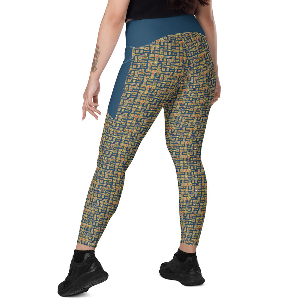 Nubian (Blue) Leggings with pockets (6 Colors Available) - Conscious Apparel Store
