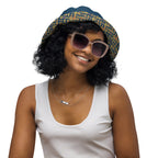 Nubian (Blue) Reversible bucket hat (6 Colors Available) - Conscious Apparel Store