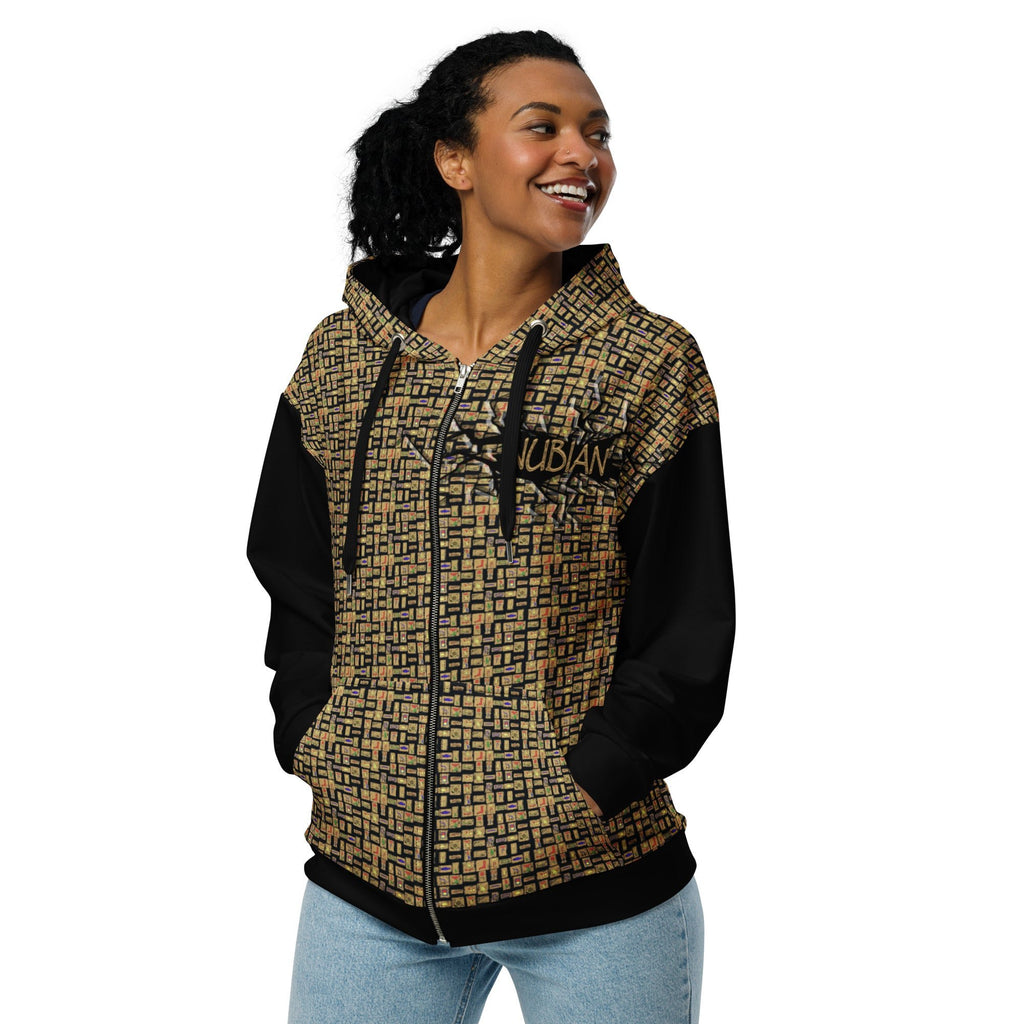 Nubian Girl (Black) Unisex zip hoodie (6 Colors Available) - Conscious Apparel Store