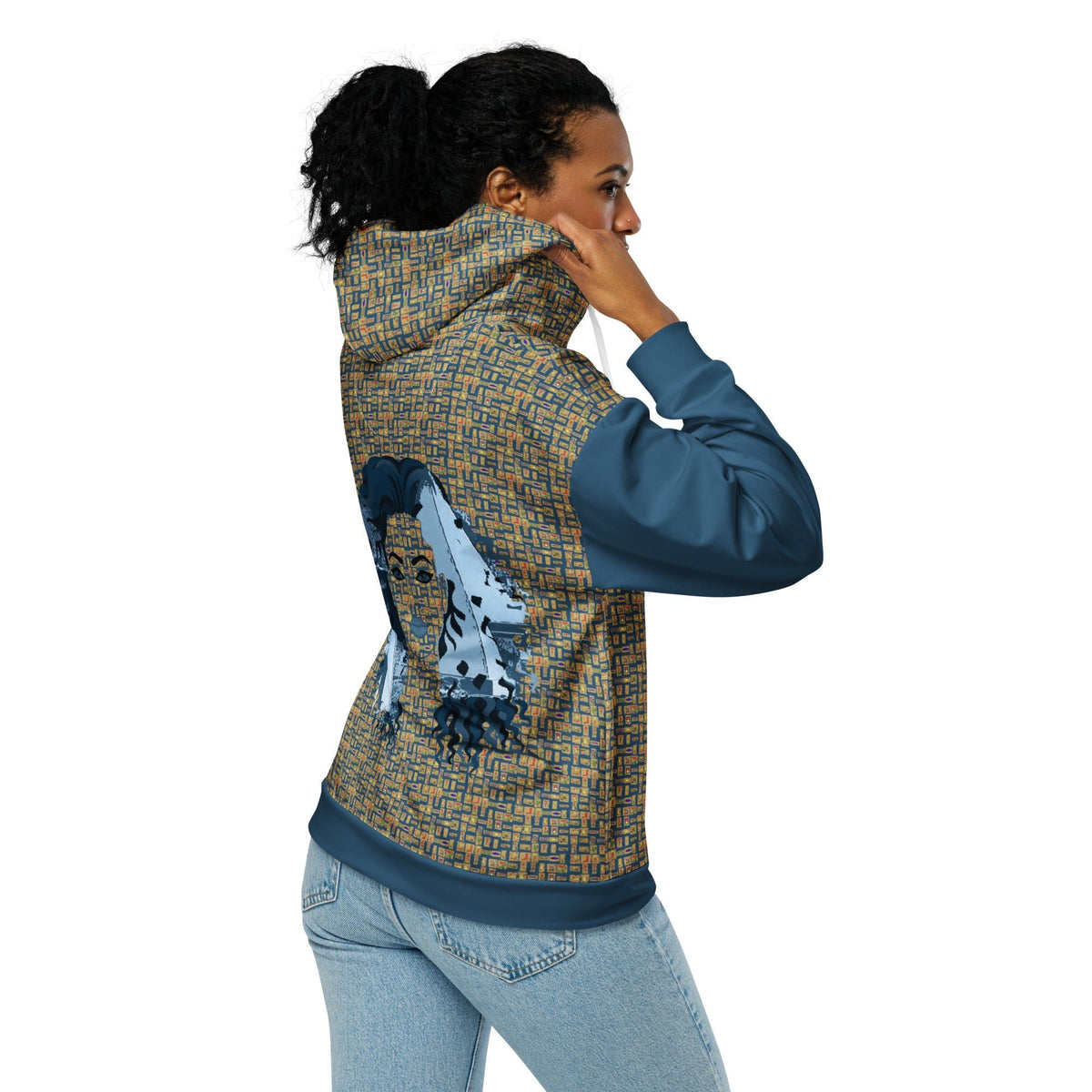 Nubian Girl (Blue) Unisex zip hoodie (6 Colors Available) - Conscious Apparel Store