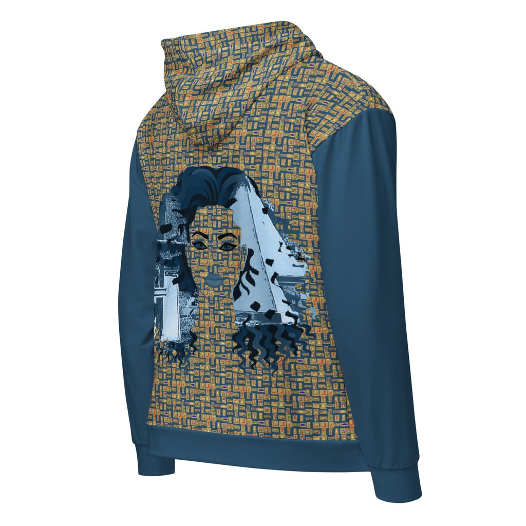Nubian Girl (Blue) Unisex zip hoodie (6 Colors Available) - Conscious Apparel Store