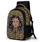 Nubian Girl Casual Backpack (Black) (6Colors Available) - Conscious Apparel Store