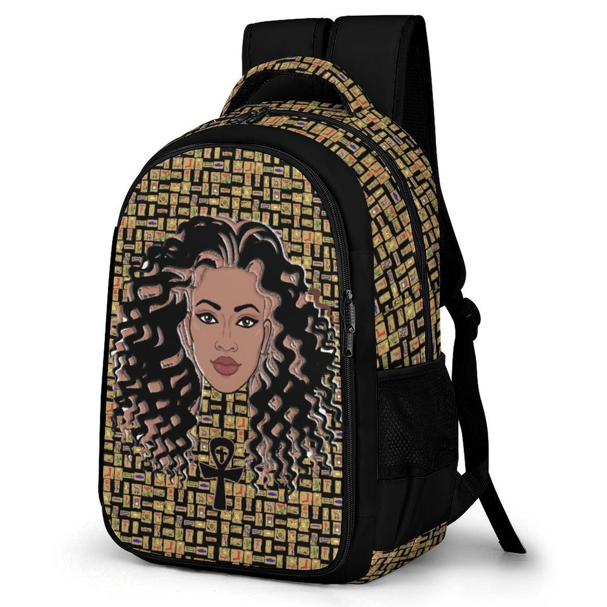Nubian Girl Casual Backpack (Black) (6Colors Available) - Conscious Apparel Store