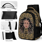 Nubian Girl Casual Backpack (Black) (6Colors Available) - Conscious Apparel Store