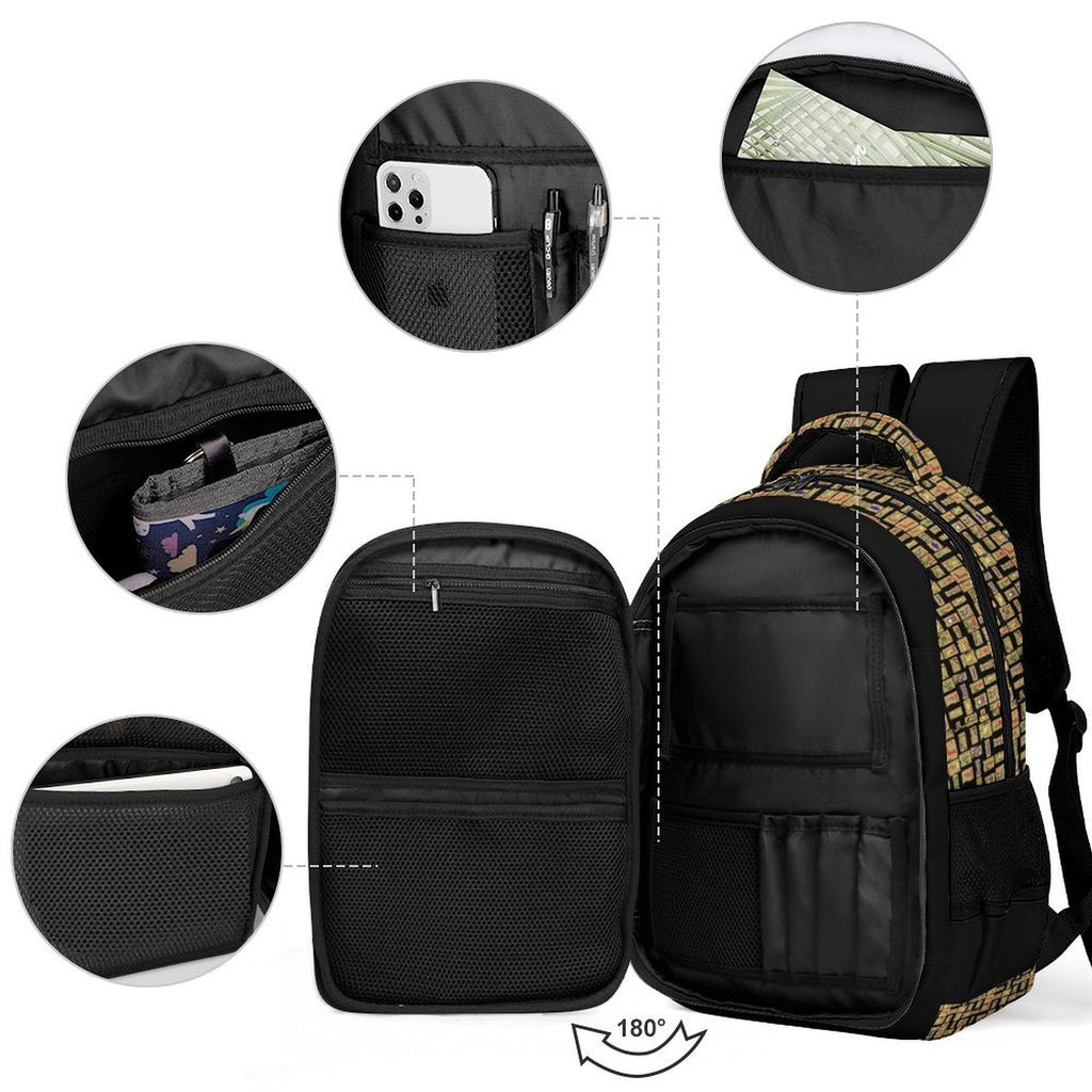 Nubian Girl Casual Backpack (Black) (6Colors Available) - Conscious Apparel Store