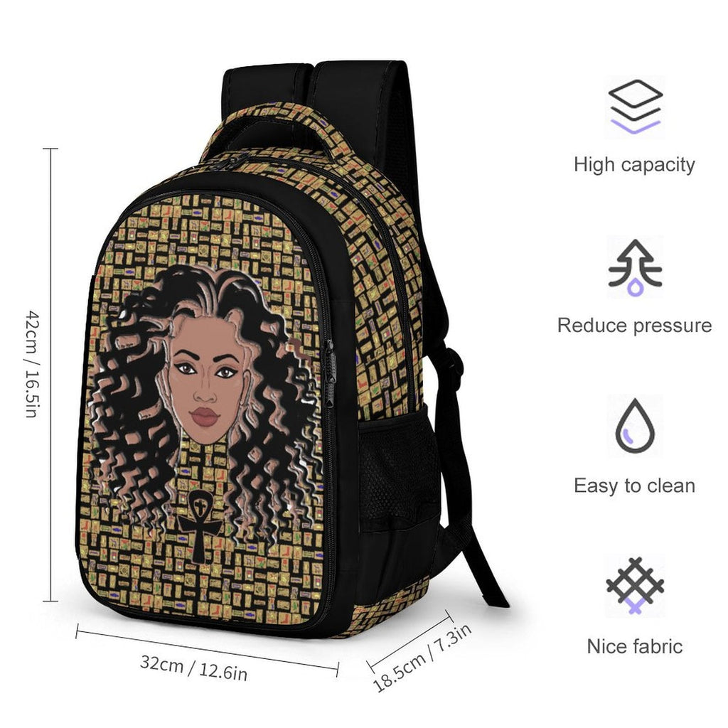 Nubian Girl Casual Backpack (Black) (6Colors Available) - Conscious Apparel Store