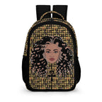 Nubian Girl Casual Backpack (Black) (6Colors Available) - Conscious Apparel Store