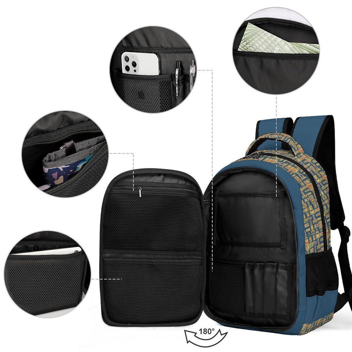 Nubian Girl Casual Backpack (Blue) (6Colors Available) - Conscious Apparel Store