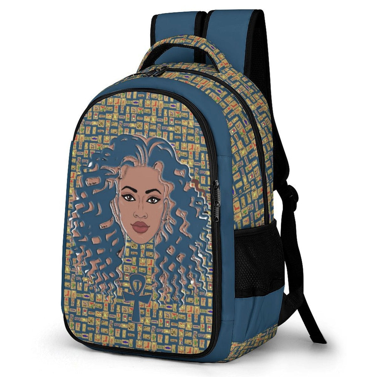 Nubian Girl Casual Backpack (Blue) (6Colors Available) - Conscious Apparel Store
