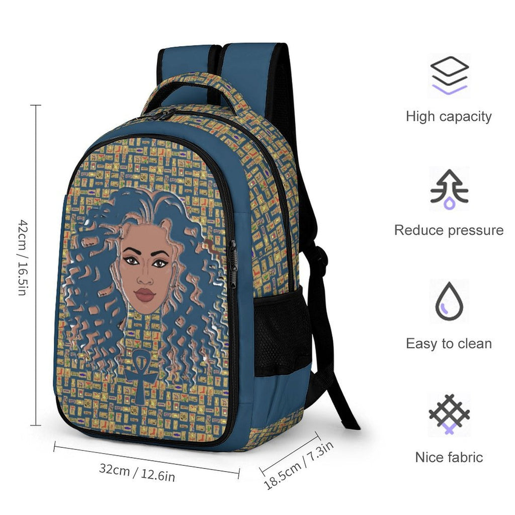 Nubian Girl Casual Backpack (Blue) (6Colors Available) - Conscious Apparel Store
