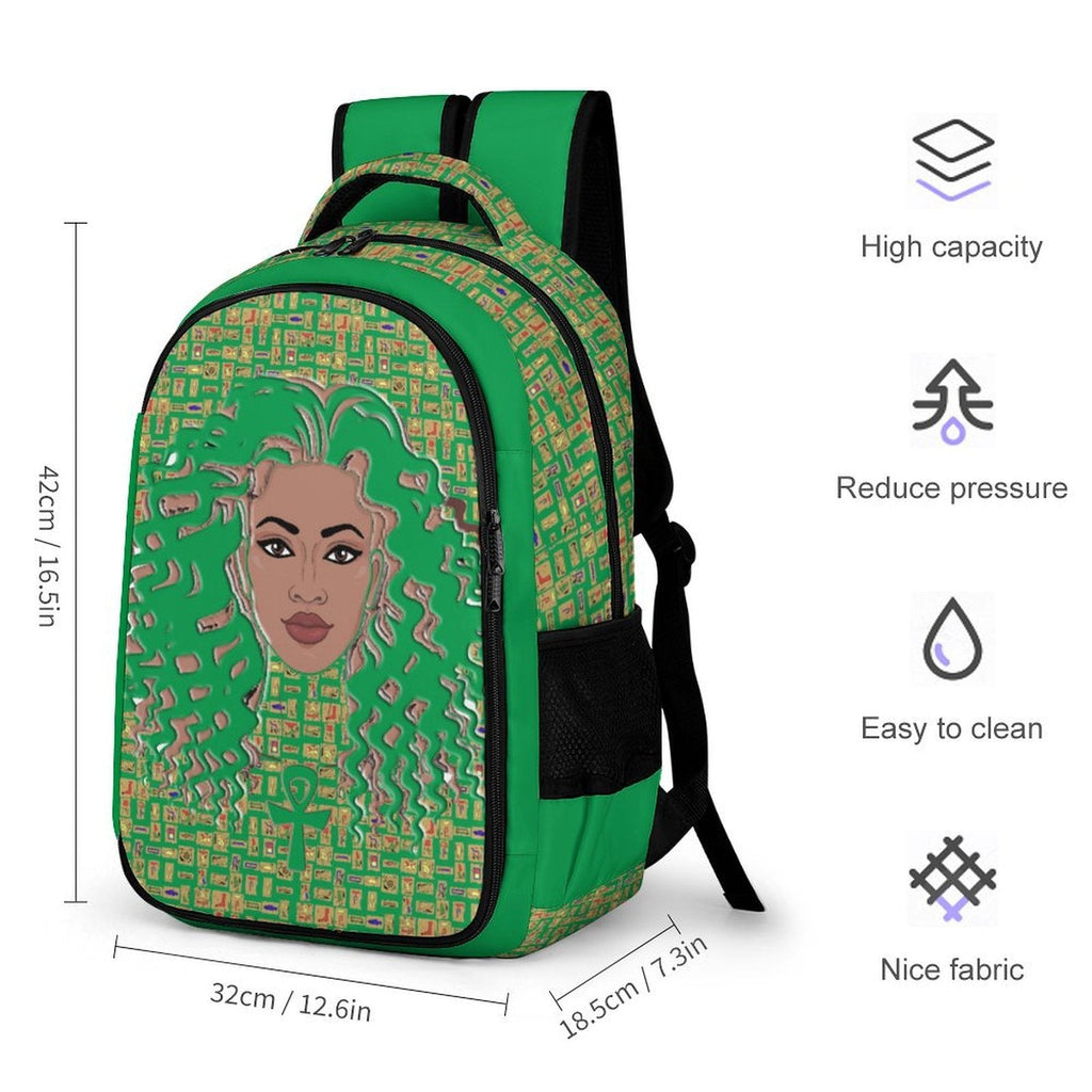 Nubian Girl Casual Backpack (Green) (6Colors Available) - Conscious Apparel Store