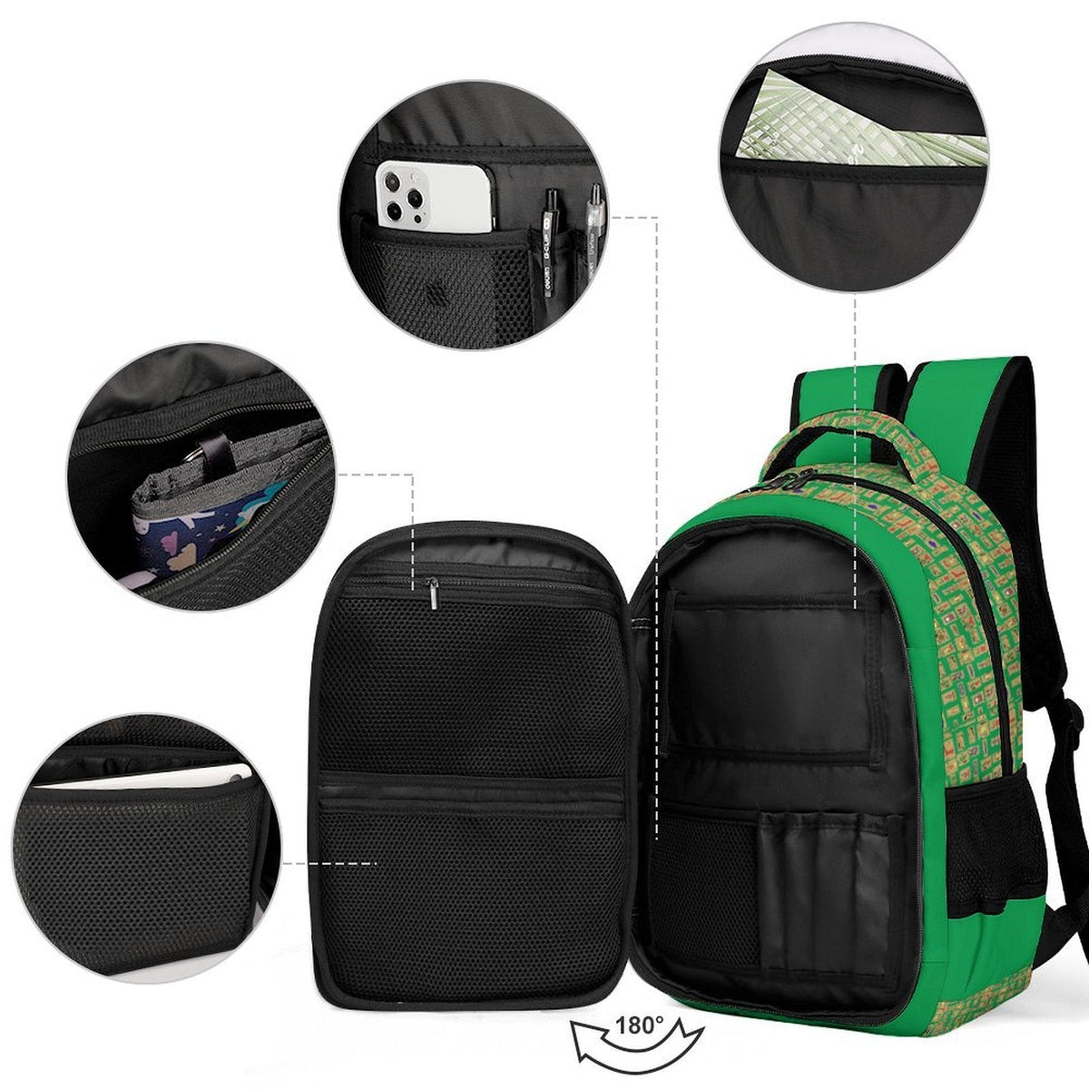 Nubian Girl Casual Backpack (Green) (6Colors Available) - Conscious Apparel Store