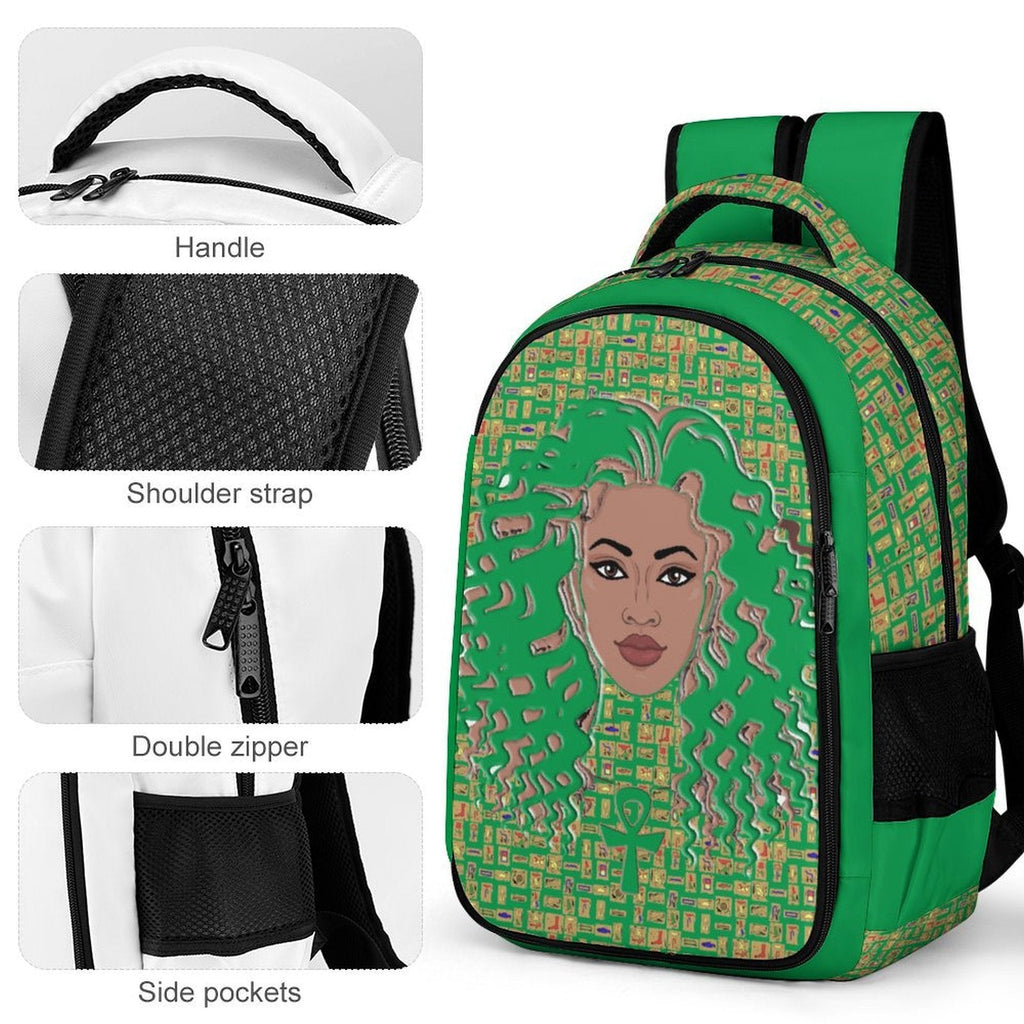Nubian Girl Casual Backpack (Green) (6Colors Available) - Conscious Apparel Store
