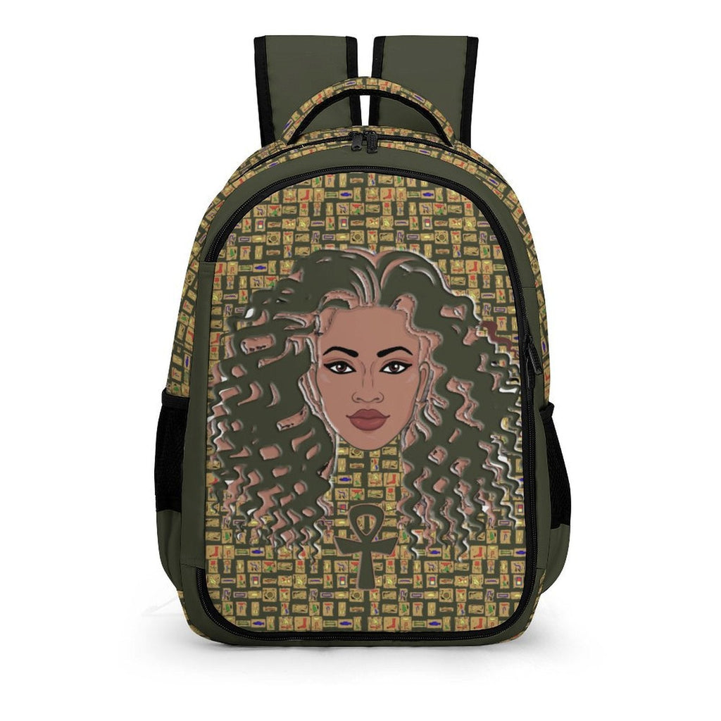 Nubian Girl Casual Backpack (Olive) (6Colors Available) - Conscious Apparel Store