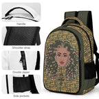 Nubian Girl Casual Backpack (Olive) (6Colors Available) - Conscious Apparel Store