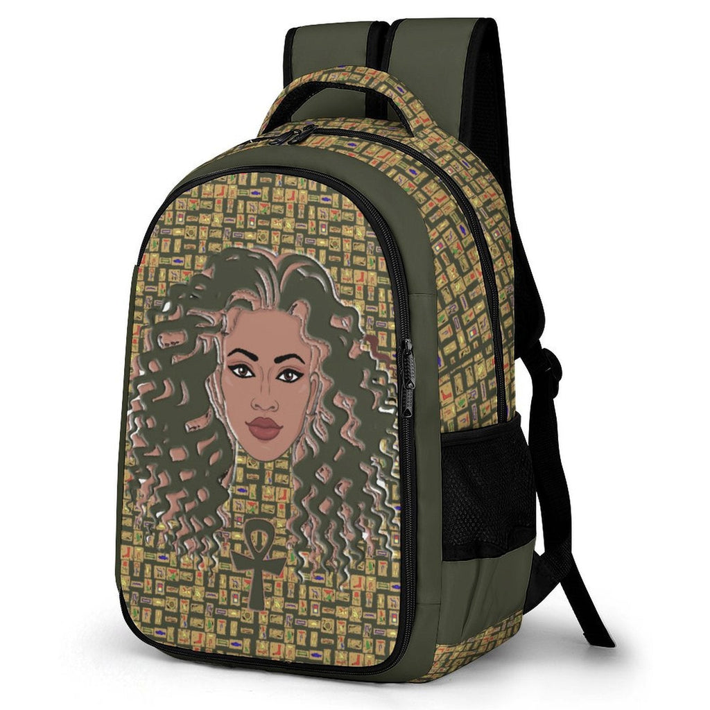 Nubian Girl Casual Backpack (Olive) (6Colors Available) - Conscious Apparel Store