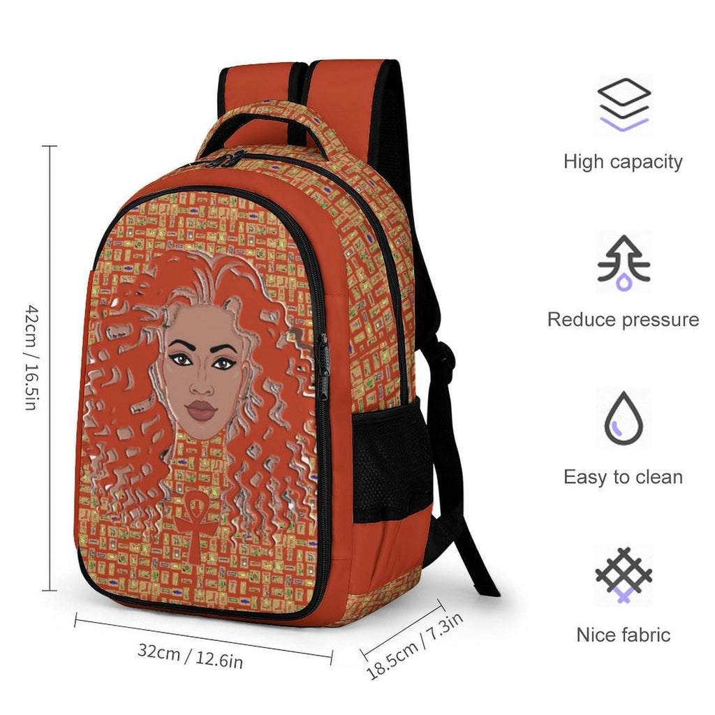 Nubian Girl Casual Backpack (Red-Rust) (6Colors Available) - Conscious Apparel Store